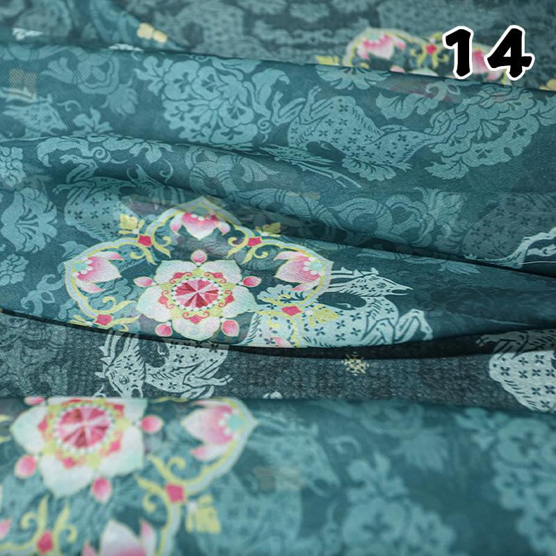 100*150cm Chinese Ancient Classical Traditional Chiffon Fabric For Sewing Hanfu Dress Horse Face Skirts Stage Costume