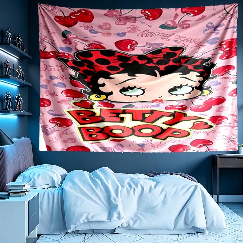 Betty Boop Print Tapestry, Lightweight Wall Hanging, for Bedroom, Dorm, Living Room, Home Art Decor - Birthday Christmas Gift for Friends