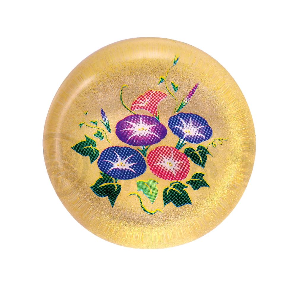 Yakushi Kiln Glass Chopstick Rest (Morning Glory) Set of 5