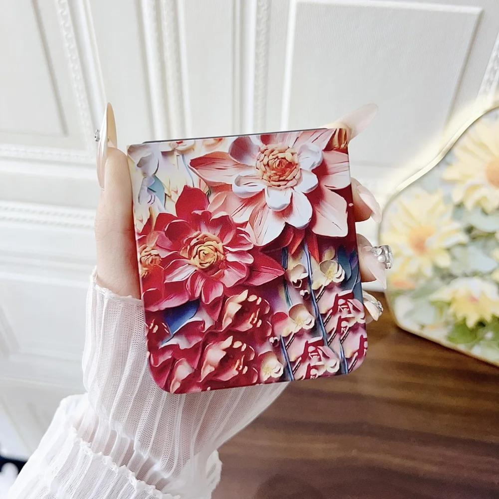 Colorful Embossed Effect Watercolor Flower Phone Case for Motorola Razr 60 Ultra 50 2024 Ultra 2025 Slim Camera Protection Cover