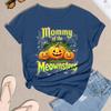 Women's Halloween Print Short Sleeve T-Shirt Casual Neck Tee Top