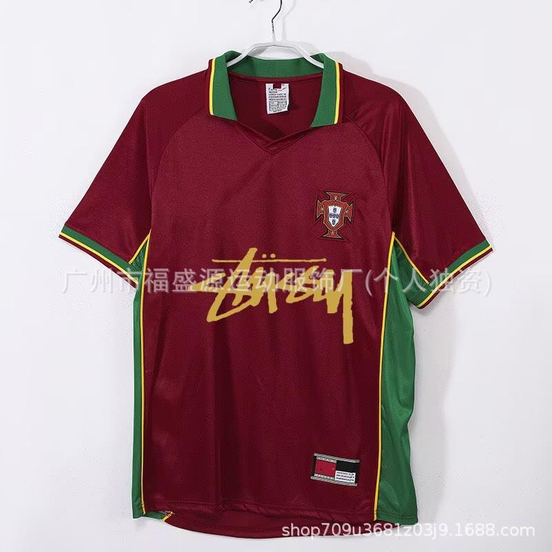 Retro Jersey Brazil Argentina Germany England Portugal Spain Signature Short Sleeved Football