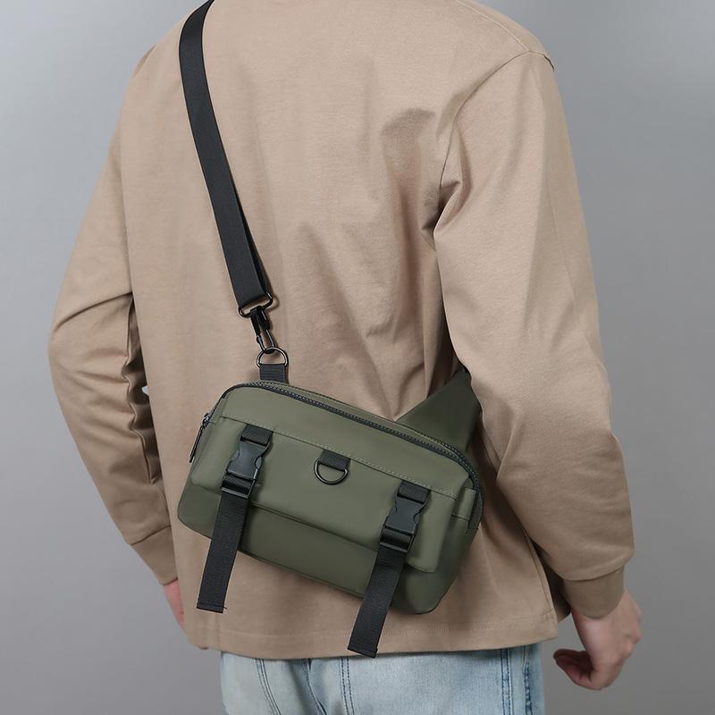 Nylon Crossbody Bag for Men Multiple Pockets
