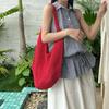 Fashion Women's Hollow Woven Shoulder Bags Large Capacity Knitting Underarm Bag Solid Crochet Tote Summer Mesh Beach Bag
