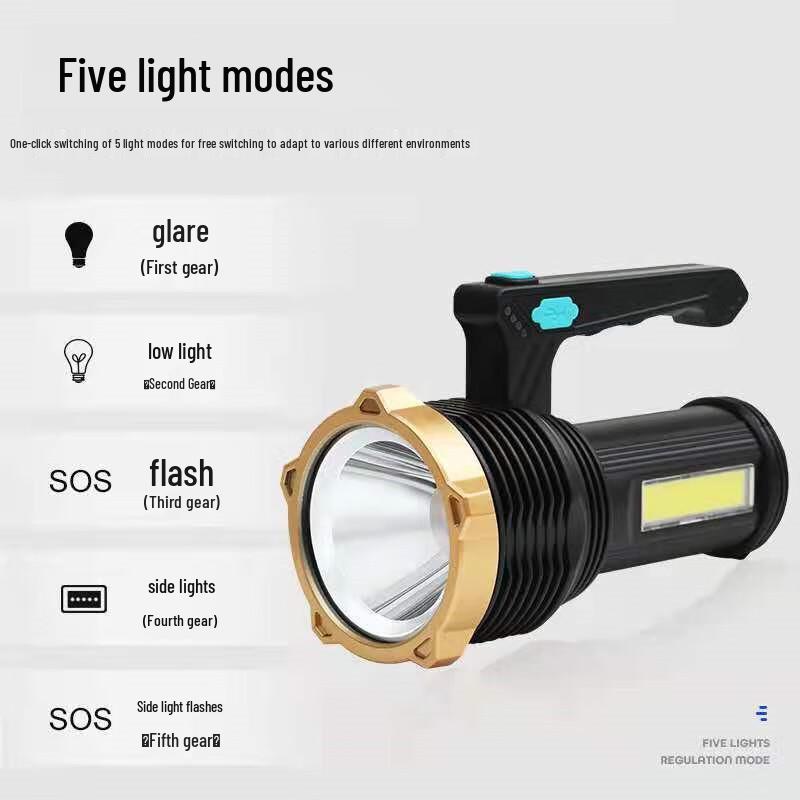 NuFeng USB Rechargeable Outdoor Work Flashlight