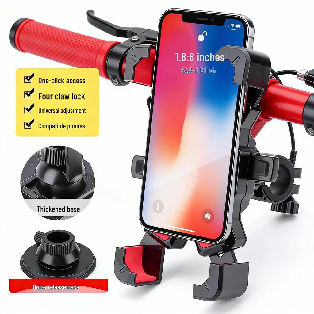 Shockproof Phone Holder for Electric Scooters and Motorcycles – Car Mount Compatible
