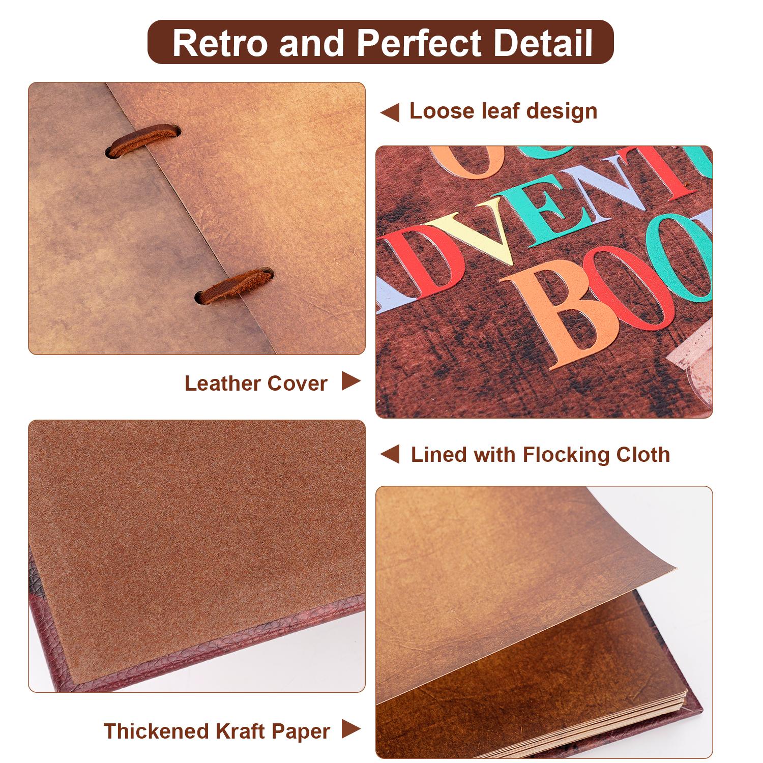 40Page Our Adventure Book  DIY Handmade Photo Album Scrapbook Retro Kraft Album Anniversary Wedding Guest Memory Book Gift Decor