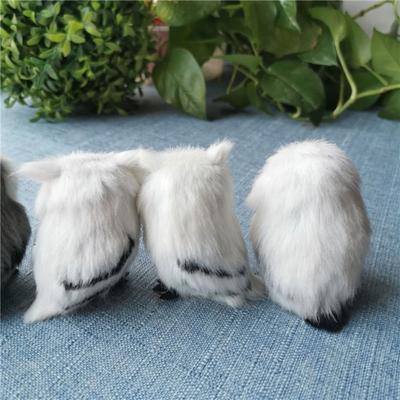 Gift Grey&White Artificial Owl Model Lifelike Home Decoration Simulation Owl Handicraft Foam Vivid Furry Owl Indoor Outdoor
