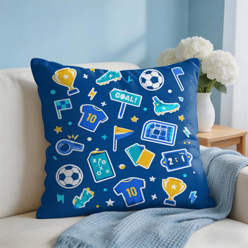 Sports Meet Cushion Cover Short Plush Soft DoubleSided Printing Pillow Case Cozy Sofa Bedroom Home Decor Gift