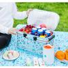 Thickened Insulated Picnic Basket with Aluminum Foil and Oxford Cloth, Folding Design, Includes Ice Pack