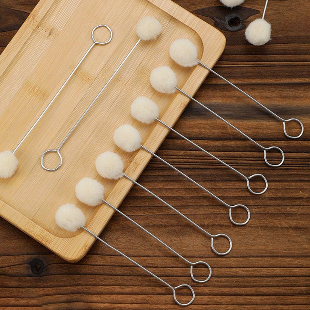 100Pcs 12.5/15cm Wool Daubers Ball Brush Corrosion-resistant Leatherworking Tools Clothes Painting
