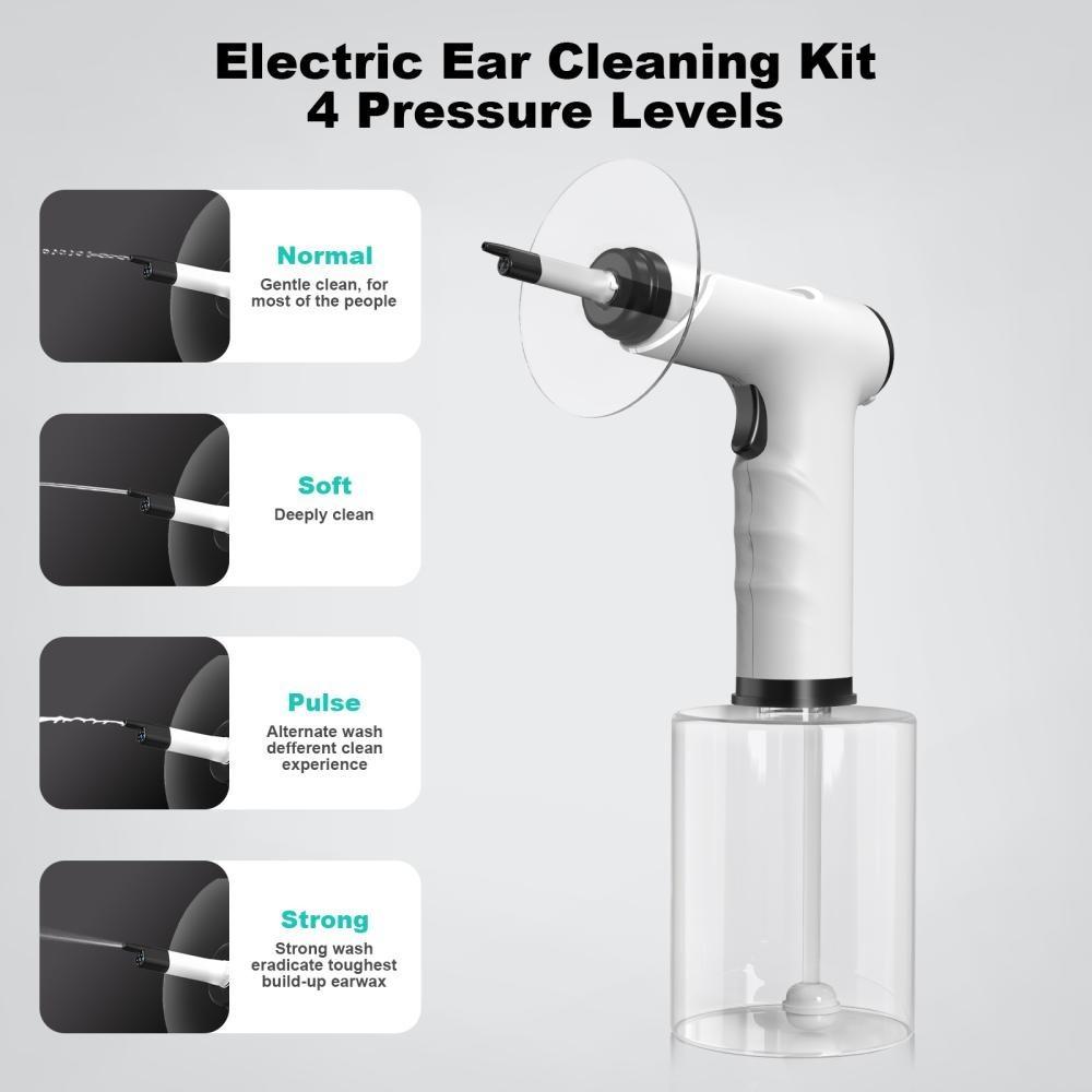 Portable Electric Ear Wax Removal Kit Safe Effective Ear Cleaner 4 Pressure Settings Ear Wax Irrigation Tool
