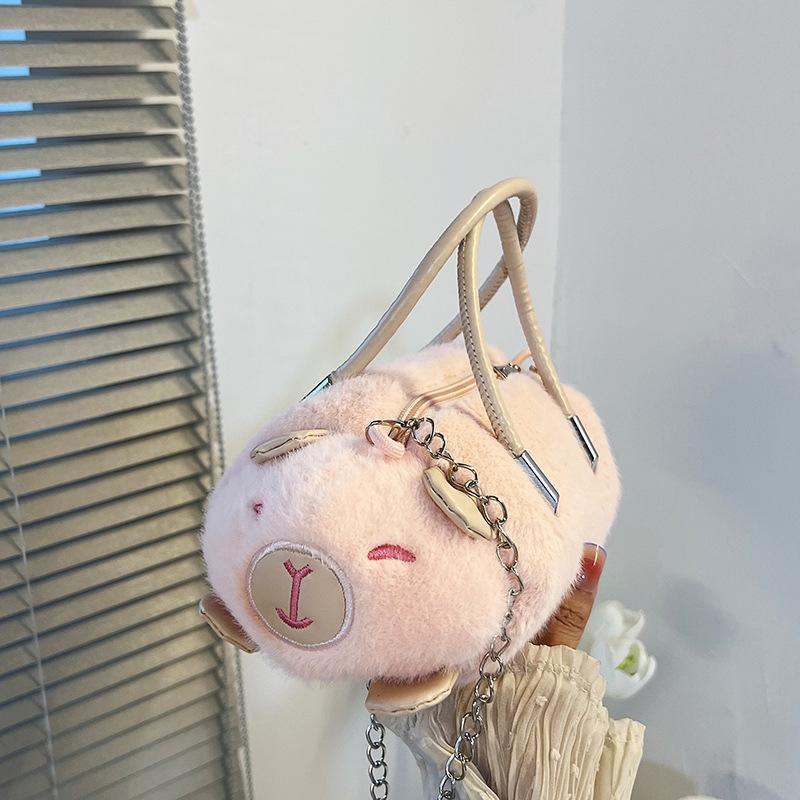 

Сумка через плечо женская креативная уродливая милая плюшевая сумка капибара милая мультяшная кукла сумочка