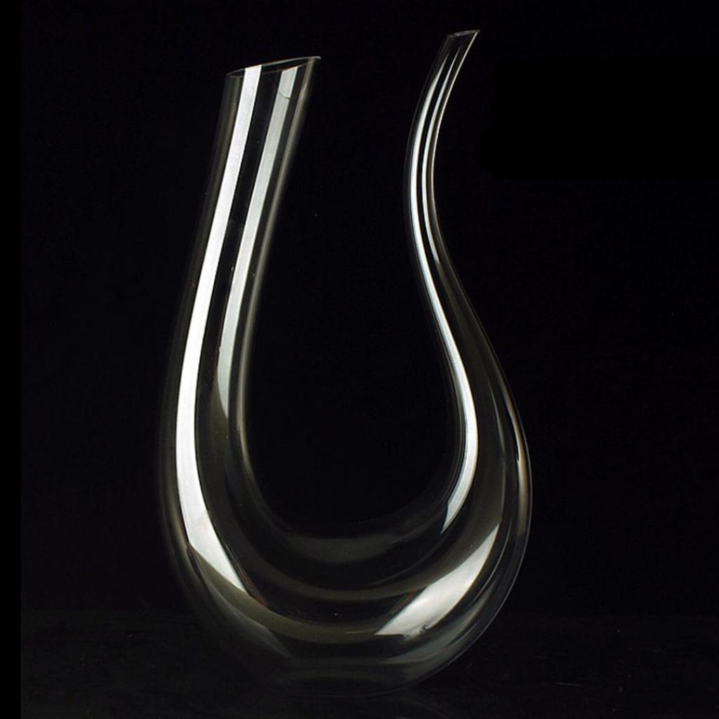 1500ml Shape U Unique and Elegant Shape Lead-free Crystal Glass Wine Decanter