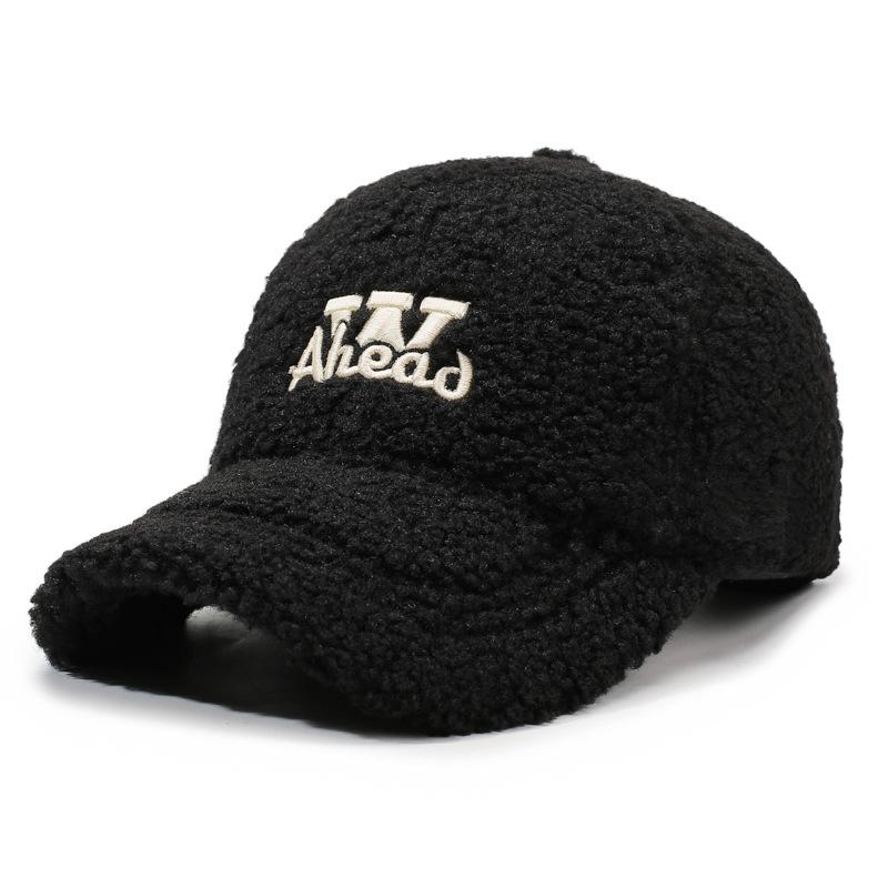 Autumn Winter Thick Lamb Plush Baseball Cap for Men Women Outdoor Warm Cap