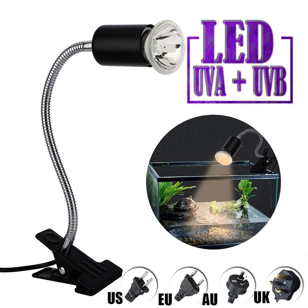 UVA+UVB Reptile Heat Lamp Holder 25/50/75W Full Spectrum Tortoise Light Blub