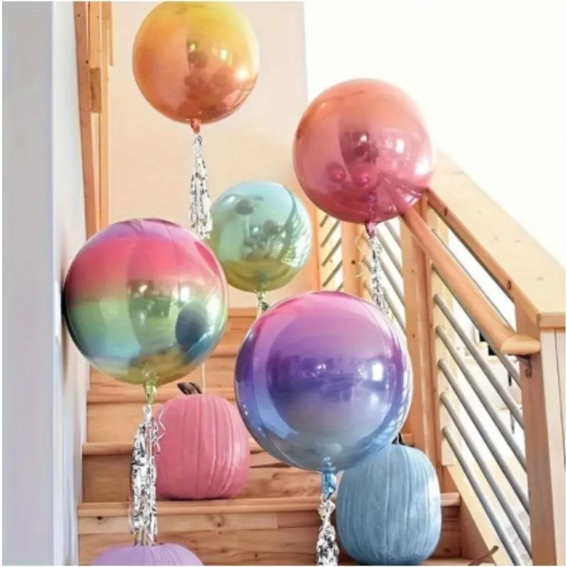 

5 gradient 4D balls, suitable for birthday parties, festival celebrations and friends gatherings decoration разноцветный