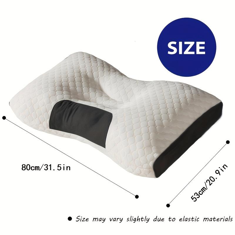 Buy1get1 free 2 soft woven neck massage couple pillows - adjustable ergonomic orthopedic support high-quality pillow core detachable pillowcase