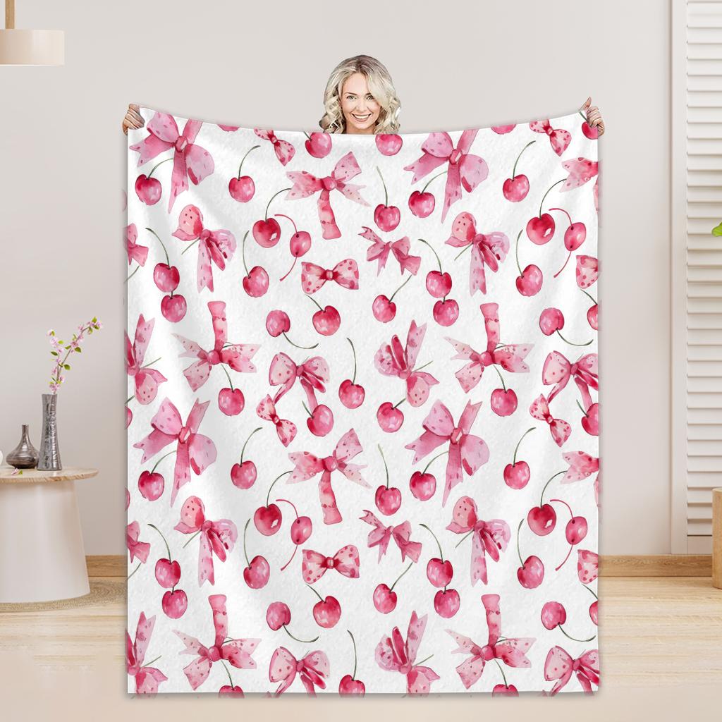 Personalized Blanket For Boys Girls - 4 Sizes And 30 Plus Colors Custom Bow Blanket Gifts for Relatives And Friends