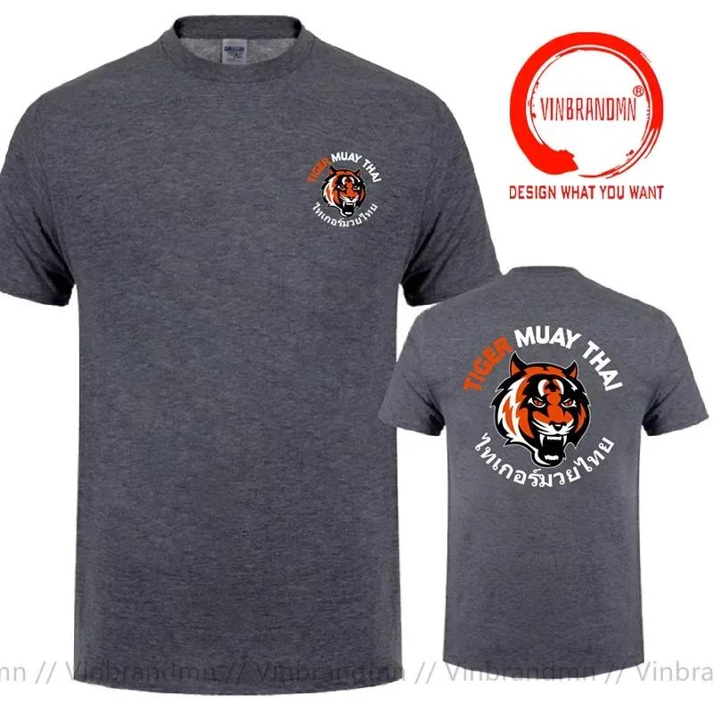 Newest Tiger Muay Thai Kick Boxing Tshirt Summer Thailand Kung Fu Oneck Unisex T Shirt Unisex Tees Tops Harajuku Streetwear Clothing