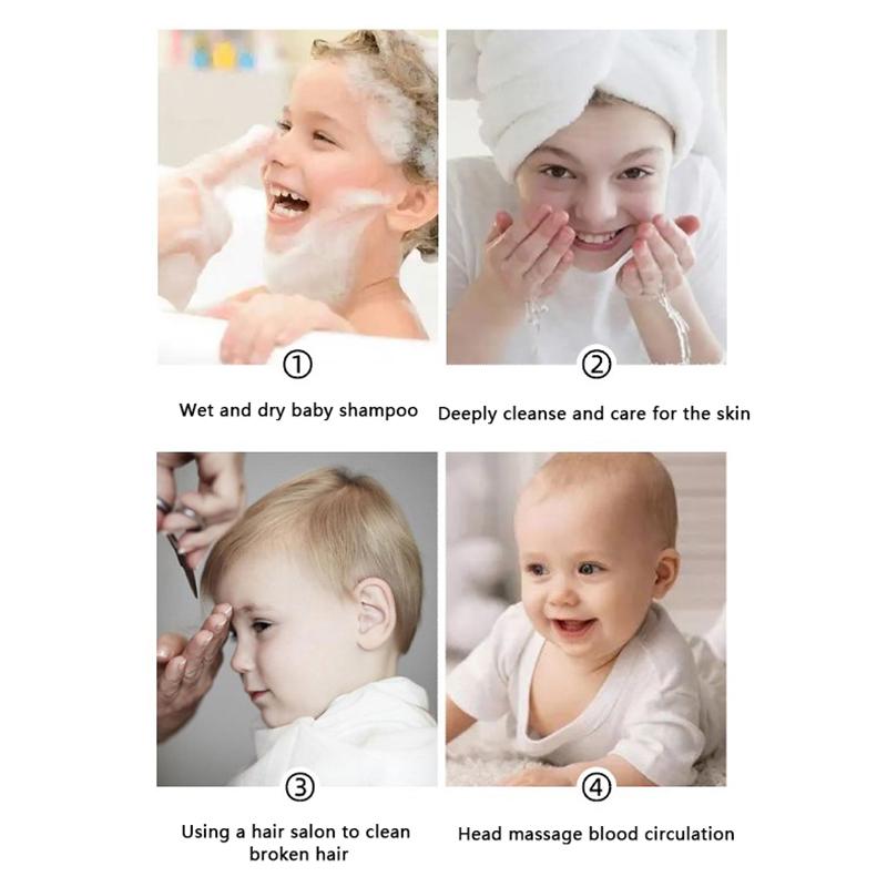 Wooden Handle Brush Baby Hair Brush Newborn Hair Brush Infant Comb Head Massager