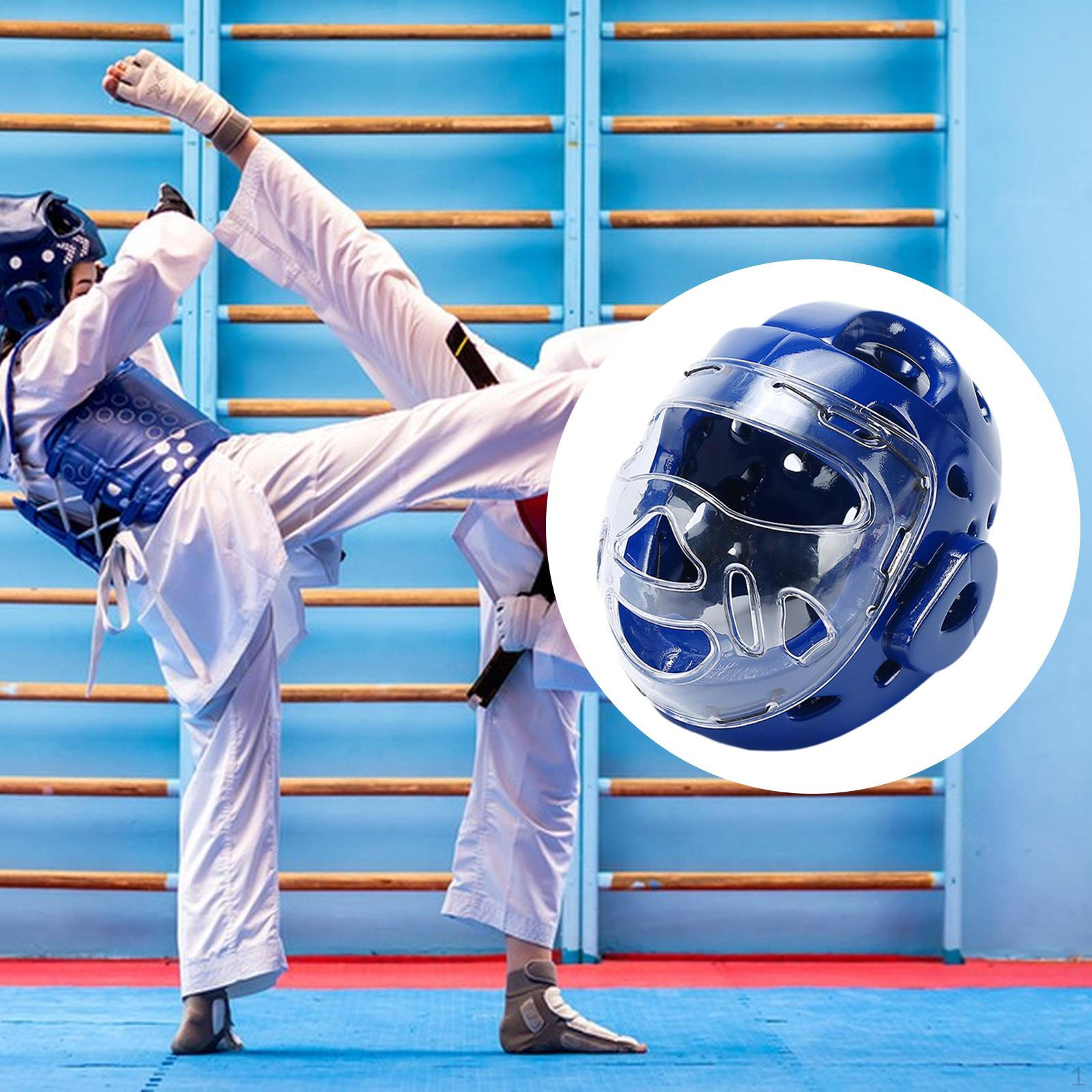 

Карате Захист Голови Боксерський Шолом Регульований Захист Голови Тренування для Муай Тай Санда S синій