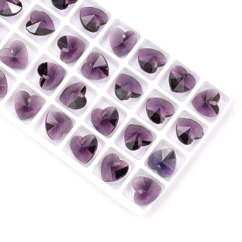 Best Quality 14mm 28pcs/pack 6228 Heart Pendant Austria Charms Crystal Heart Beads Gems for Jewelry Accessories Earring Making