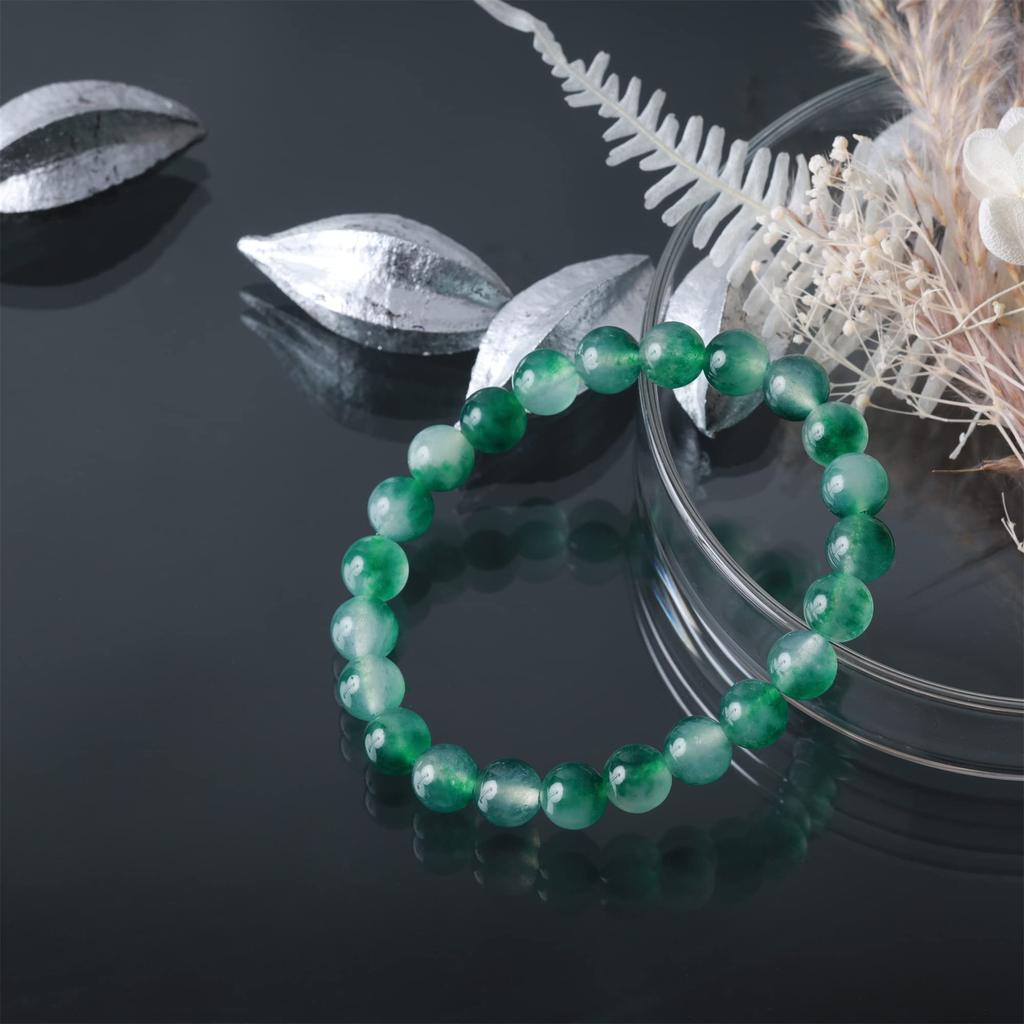 Moss Natural Power Stone Good Good Healing Diameter Inner Circumference [Nanto Tenseki] Agate, Stone, Bracelet, Health, Fortune, Joy, (Bead 10mm,