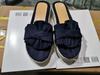 2025 Summer Women's Bow Beach Wedge Sandals - European/American Style, Thick Sole, Hemp Rope, Large Size