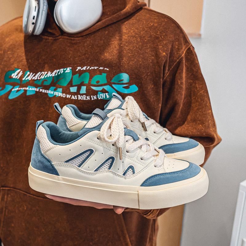 New low-top niche mesh breathable men's shoes student trend sports and leisure board shoes 8105