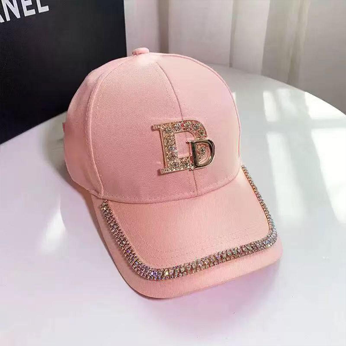 Cap Factory Diamant D en M Letter Baseballpet voor Dames Zomer Buiten Zonbescherming Hoed Herfst Casual Damespetten Mannen Trucker Petten Hip-hop Hoed