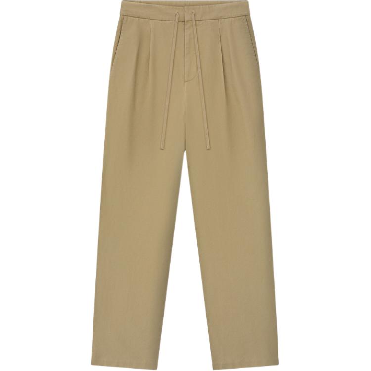 Fear of God Essentials Cotton Canvas Pleat Front Pant Dune Men Bottoms Tan 130SP268524F