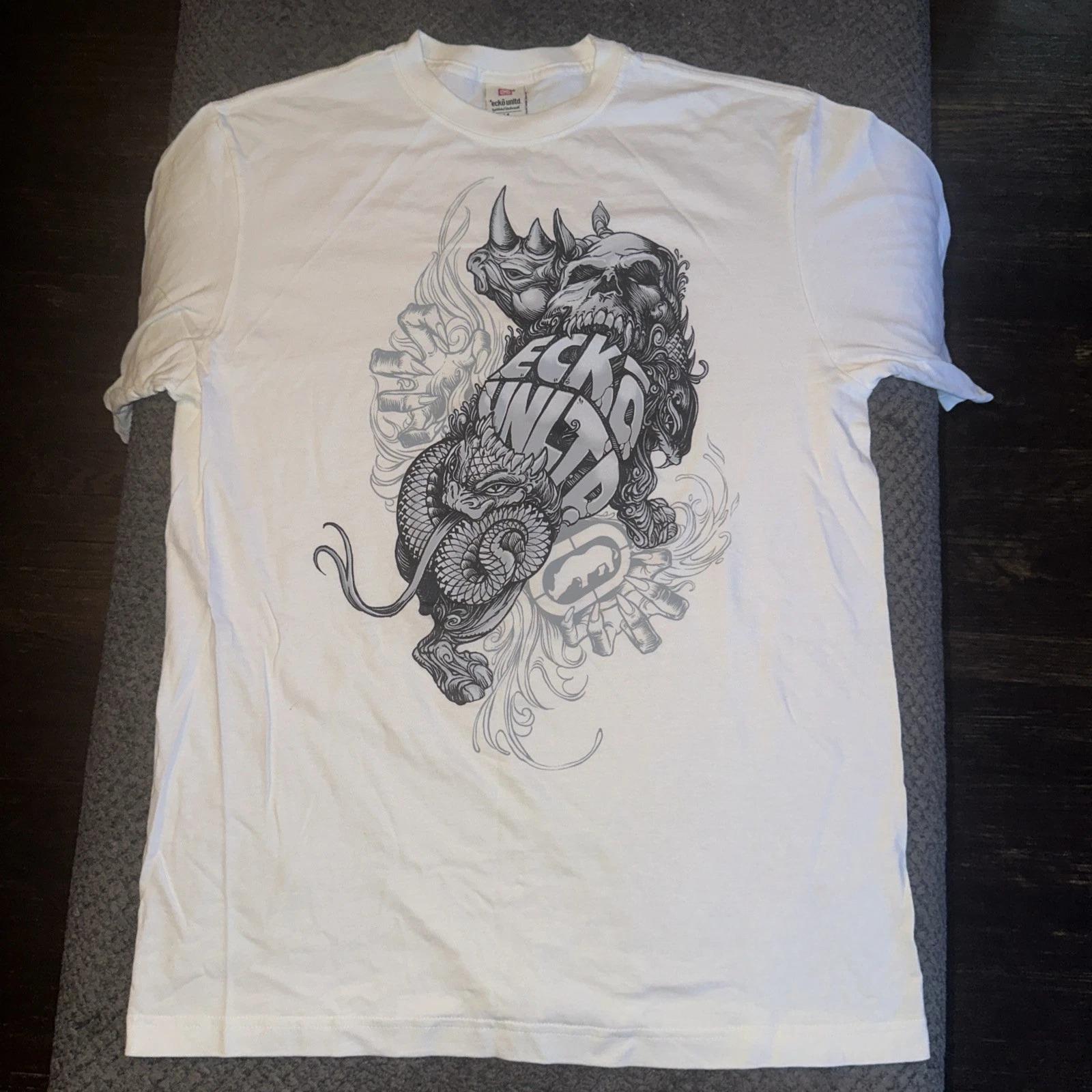 

Ecko Unltd Футболка Мужская Cyber Y2K MMA Элитный Стиль Американская Мужская и Женская Хип-хоп Уличная Футболка S