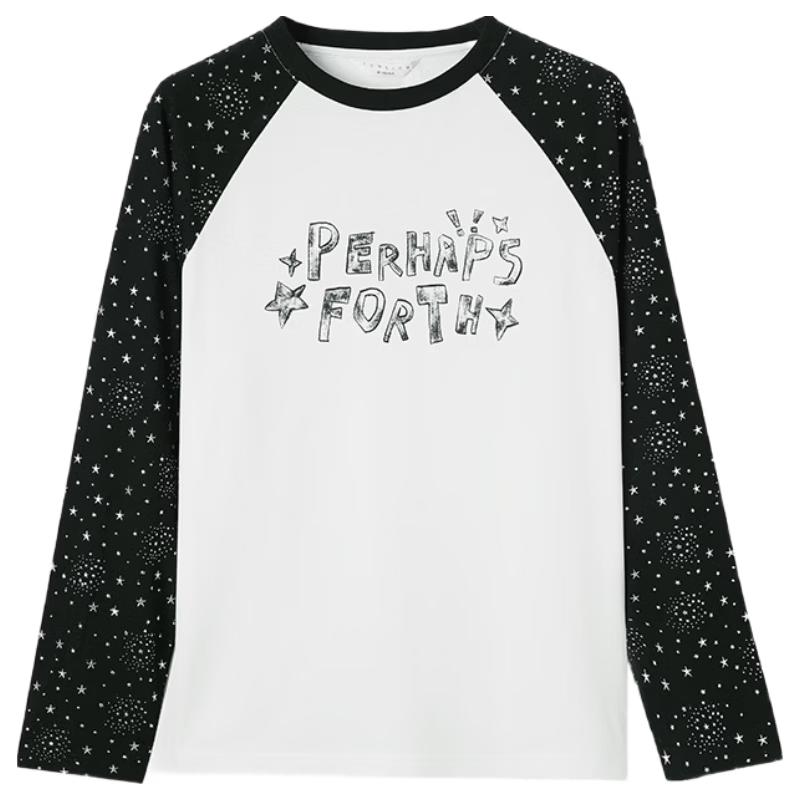 TonLion Women s Star Print Long Sleeve T-Shirt S