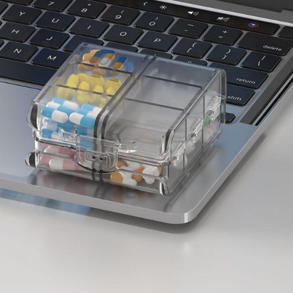 12 Grids Medicine Storage Containers Double Layer Foldable Pill Cases  Survival Kit