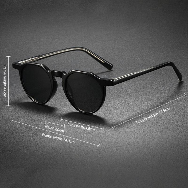 New Fashionable Elegant And Sophisticated Sunglasses Uv400 Color-Blocked Transparent Round Frame Uv-Protective Sunglasses