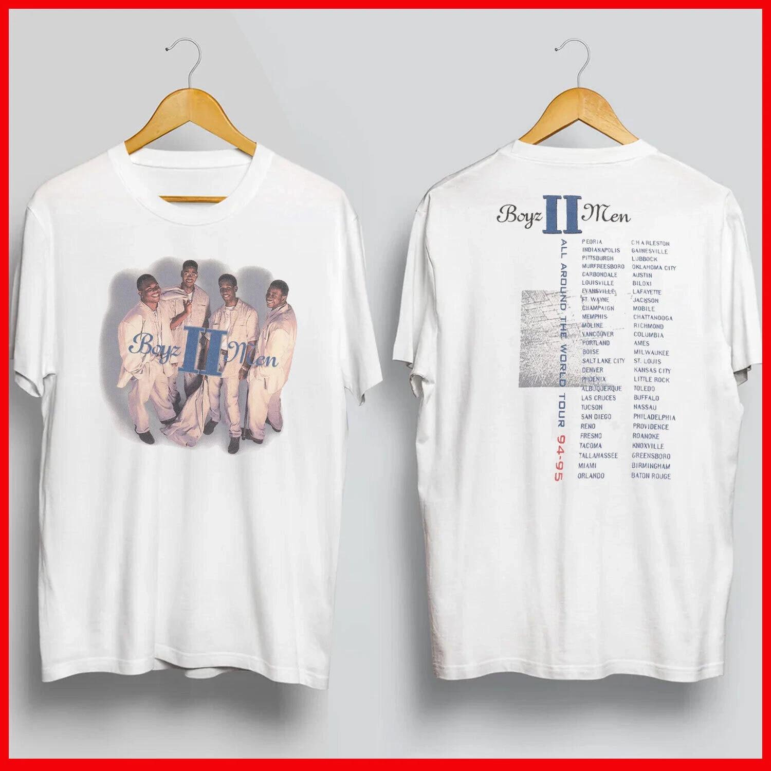 Vintage Boyz II Men 1994-1995 All Around The World Tour T-Shirt reprint All Size XXXL