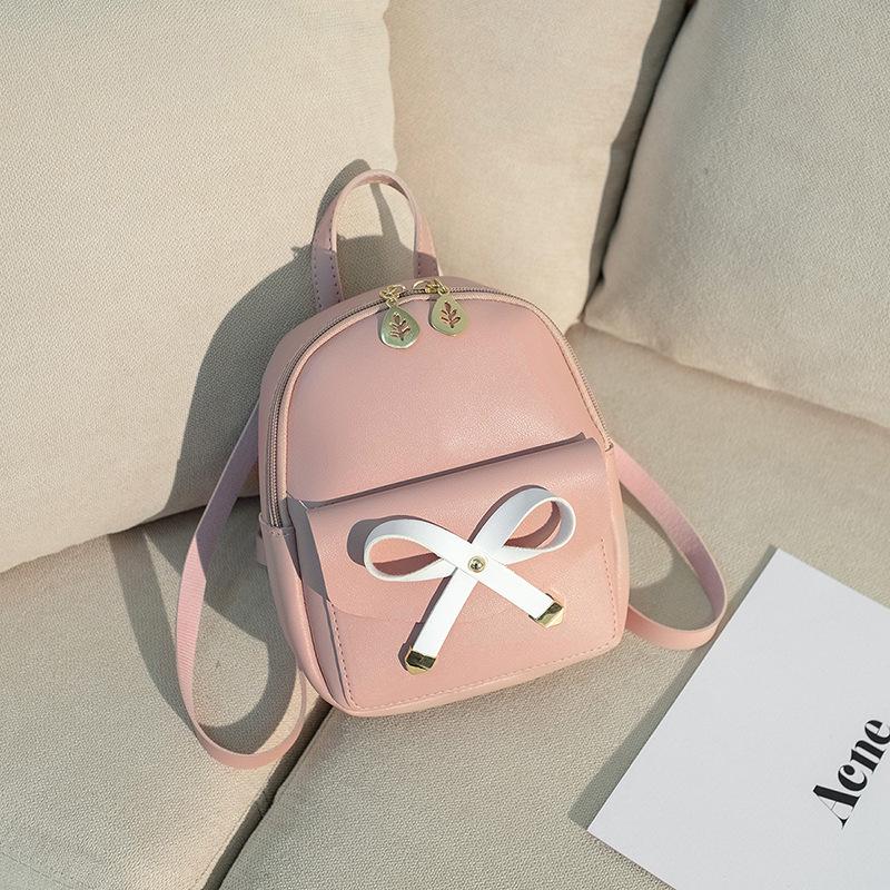 Japanese and Korean Style Large Bow Backpack Fashionable Multi Functional Small Backpack Versatile One Shoulder Hand Crossbody Women's Bag
