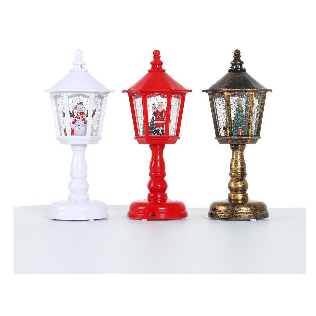 Lampă de Masă de Crăciun Lumină Decorativă cu Muzică, Lumină de Noapte Umplută cu Apă, Cadou Ornament de Crăciun Creativ, Stil Nou