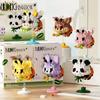 Moc Cute Animal Model Micro Building Block Panda Rabbit Bee Mini Diamond Model Brick Toy For Children Desk Decor.