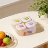 Food Freezer Tray with Lid Silicone Portion Control Mold for Puree And Broth Reusable Snack Containers BPA-Free Stackable Essential Storage Box for