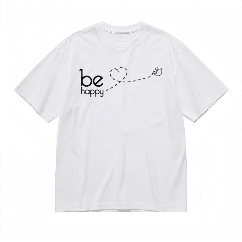 

Women s Oversize Classic T-Shirt Dotted Line Positive Quote Design Cotton Tee XL