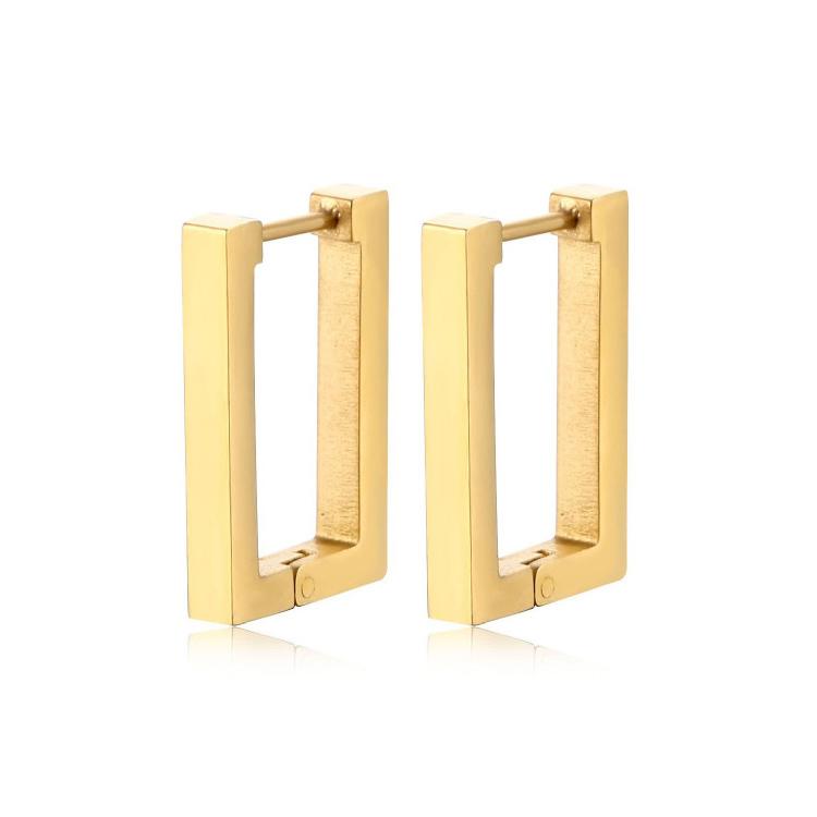 

Панк-рок из нержавеющей стали, 3 цвета, мини-серьги с геометрическим рисунком, новые модные серьги-кольца для женщин и мужчин, модный подарок для вечеринки D1