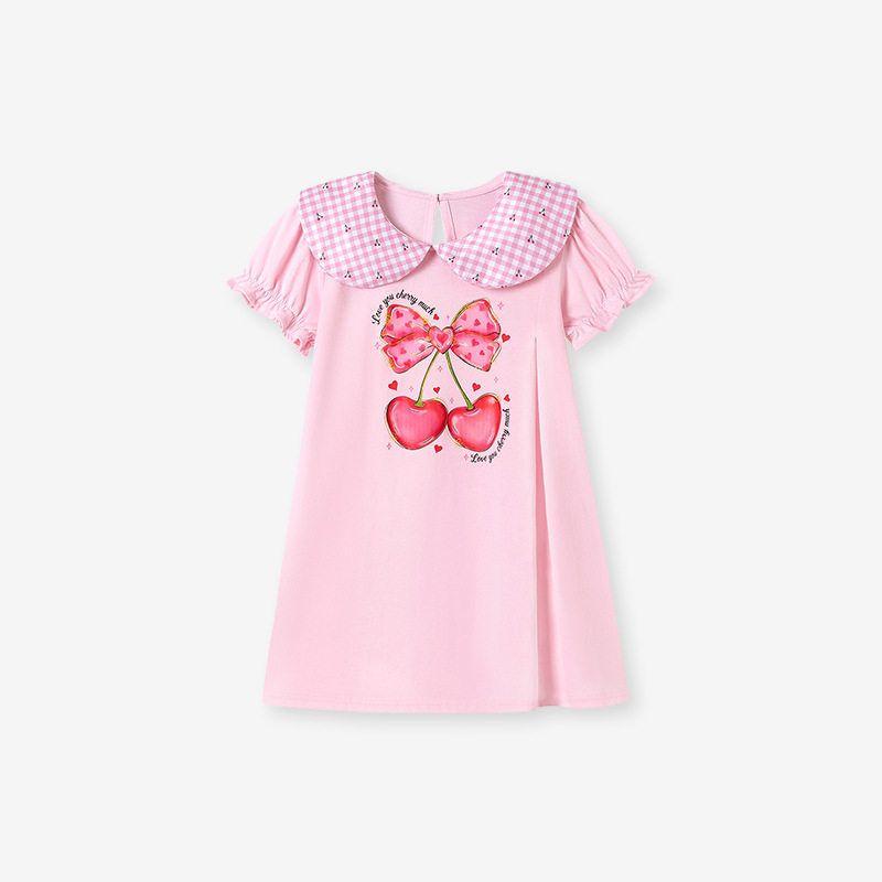 Little Maven Cross-Border Children's Dress In Stock, Summer Short-Sleeved Children's Dress, European and American Style Cute Dress