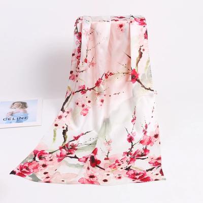 High Quality 100% Silk Scarf Shawl Hijab Wrap Women Hand Roll Edge Spring Summer Beach Scarves