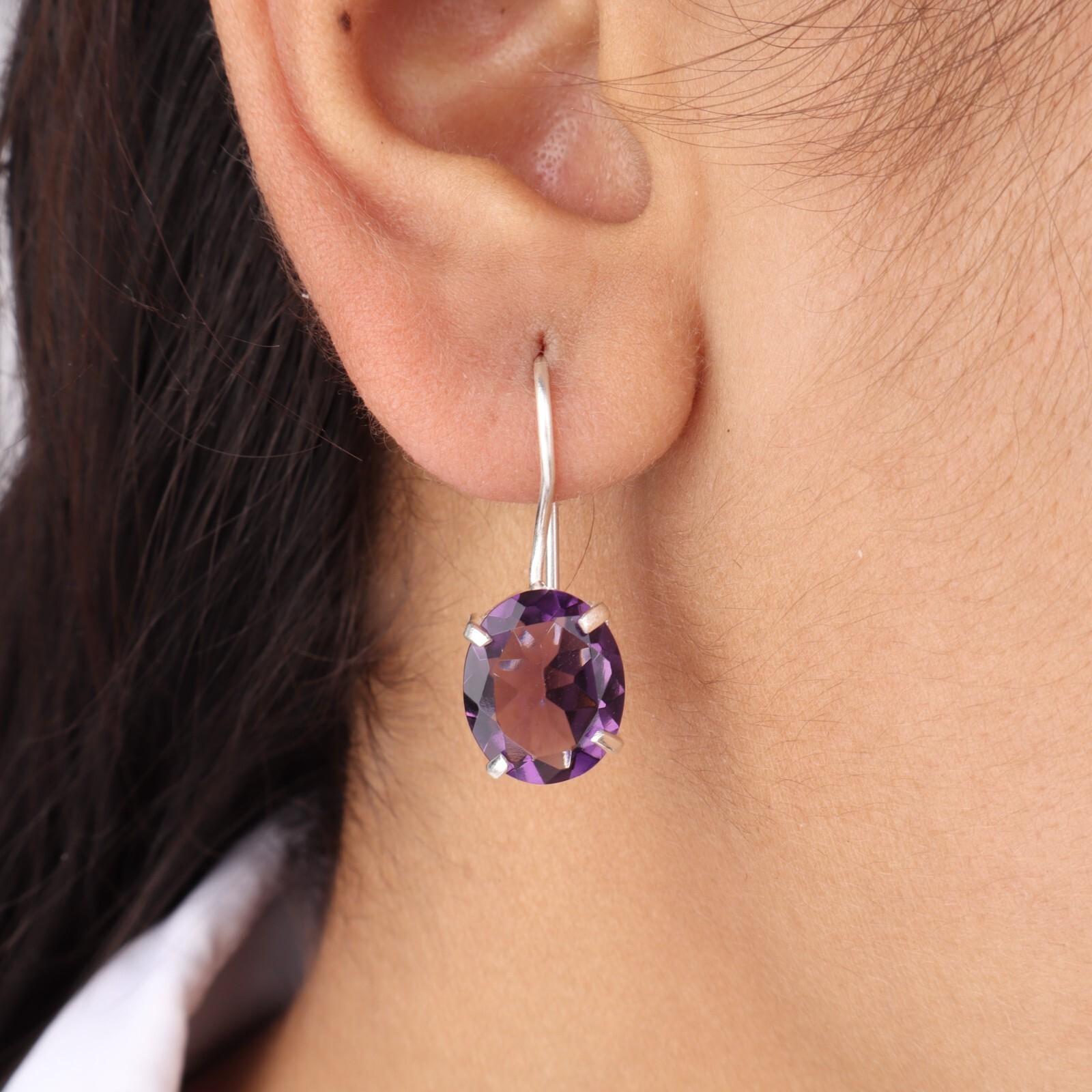 

Натуральный камень иолит 925 стерлинговое серебро ювелирные изделия серьги-подвески 1,05 для нее EE-173-16