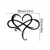 1pc Metal Infinity Heart Wall Art Sculpture Eternal Love Symbol Hollow Geometric Plaque Home Room Decor