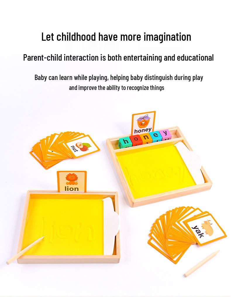 Montessori Sandpaper Letters & Numbers Wooden Educational Toys