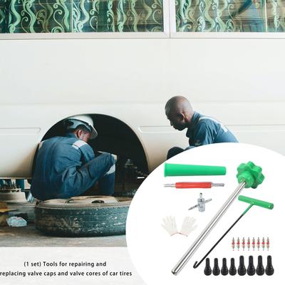 Tire Valves Core Removal Tool Set With Anti Corrosion Brass Inserts And Ergonomic Handles For Easy Use