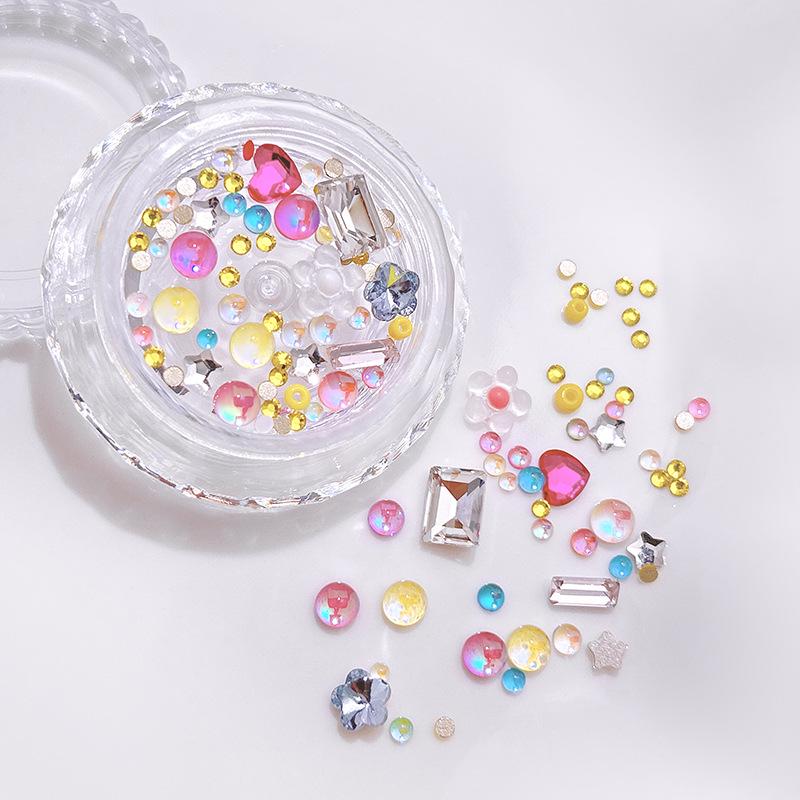 Thailand 2025 Little Monkey Nail Art Colored Flat-Bottom Rhinestones